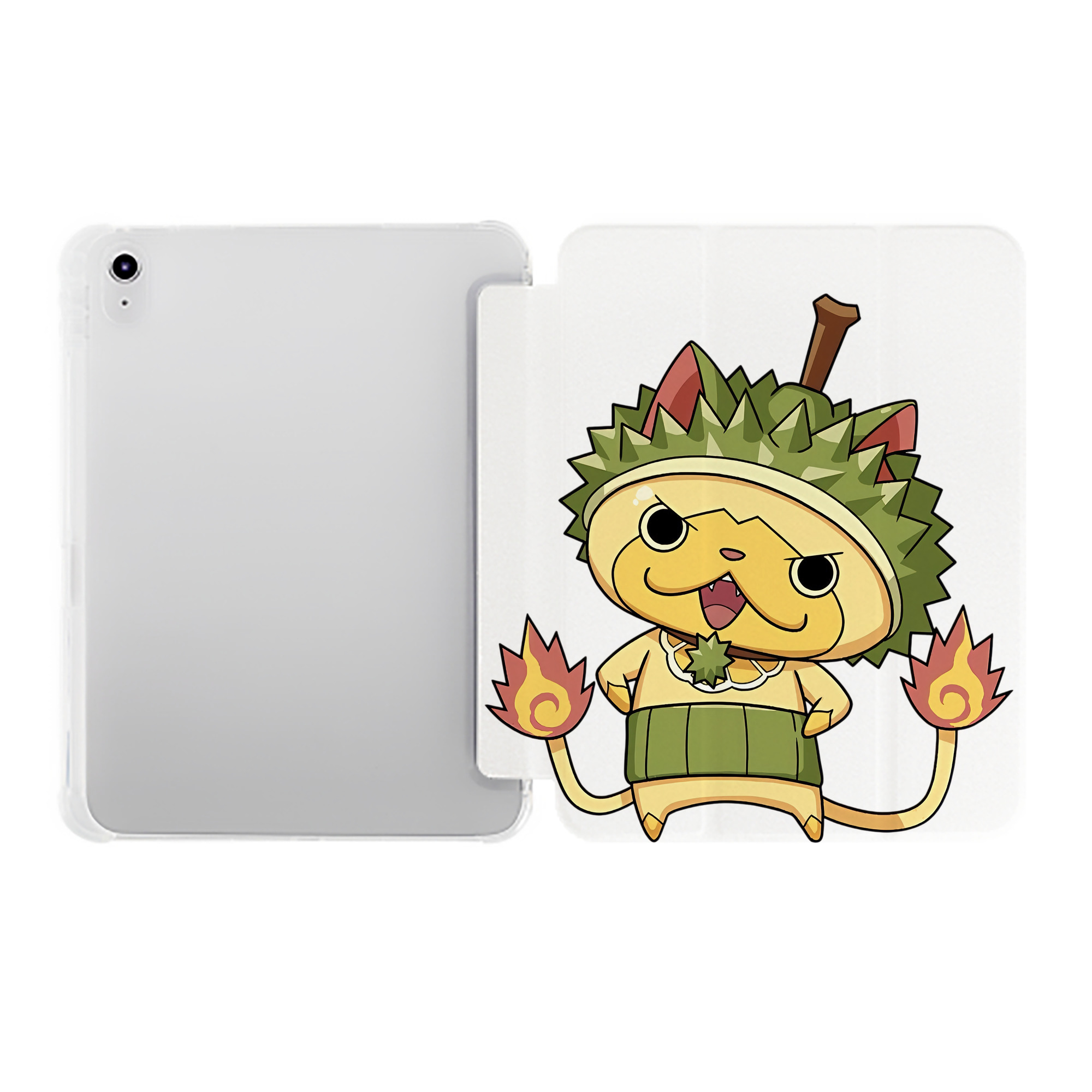（画像用） 妖怪ウォッチ Yo-kai Watch IPad ケース ペン収納付き 三つ折りスタンド PUレザー×シリコン 対応機種9.5/10.5/10.9インチ